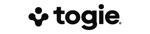 Logotipo de Togie, plataforma para administración de residenciales, con identidad visual amigable y contemporánea.